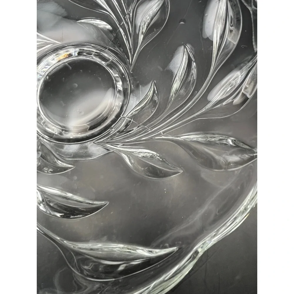 Indiana Glass Willow Clear Bowl Pedestal Centerpiece Serving‎ Display Dish Decor